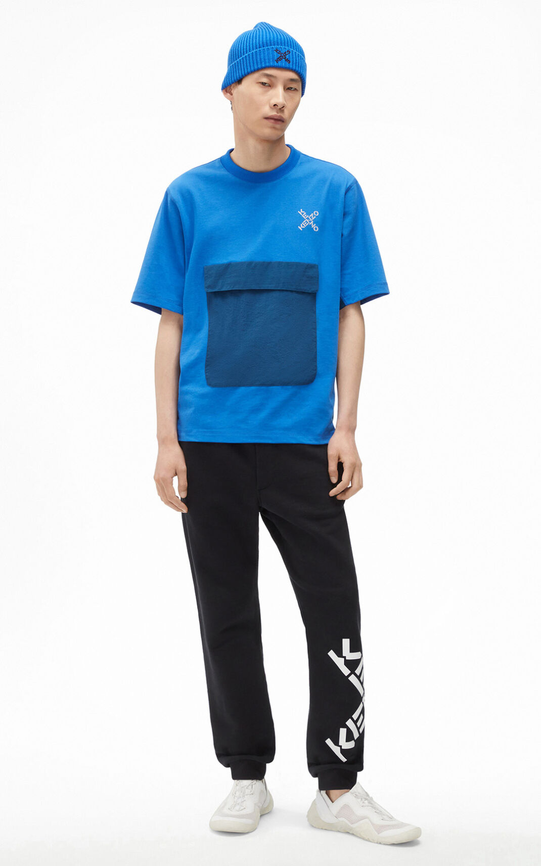 Kenzo Sport Little X oversize T-shirt Heren Blauw | 02953DUNY